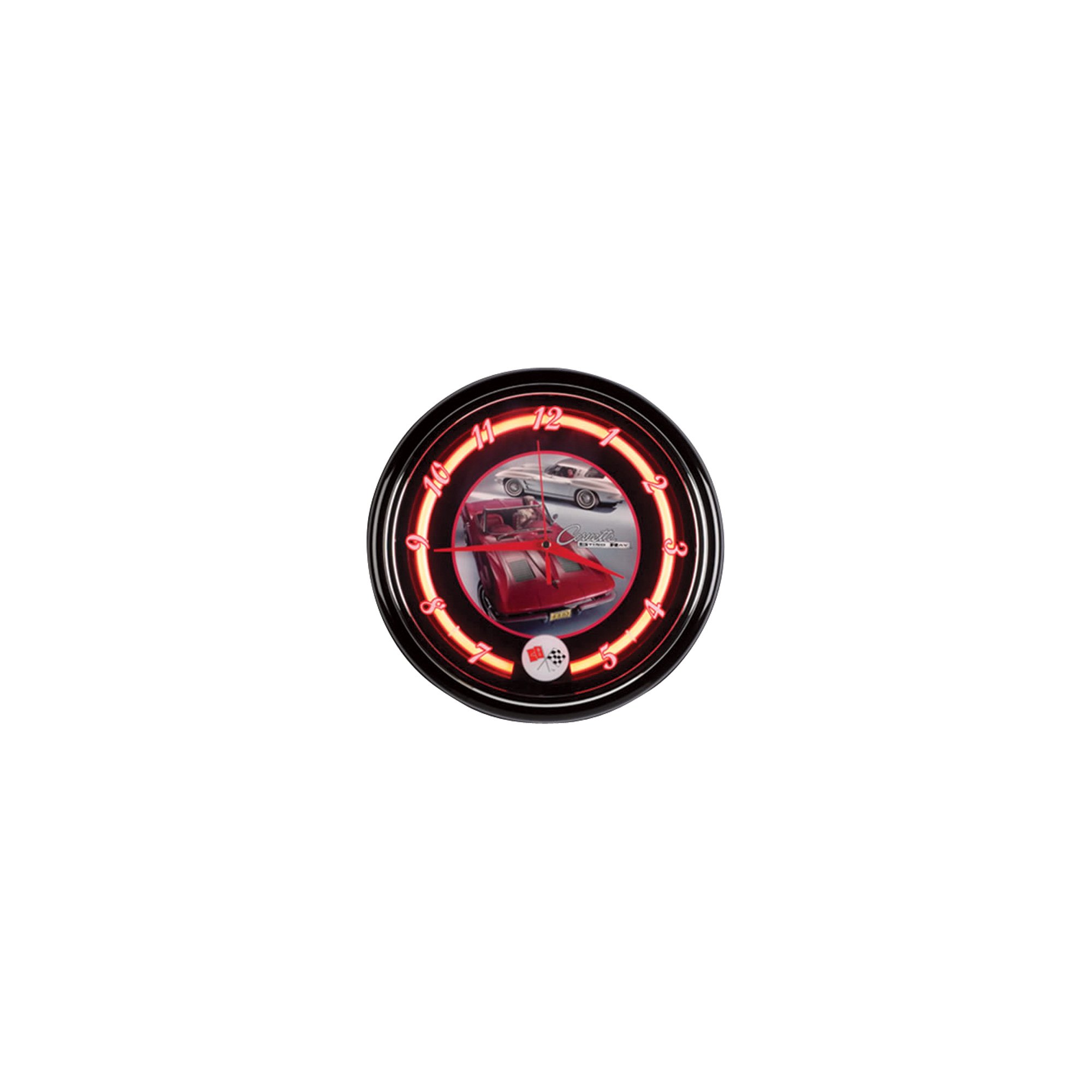 12in. Neon Clock — 1963 Corvette Sting Ray